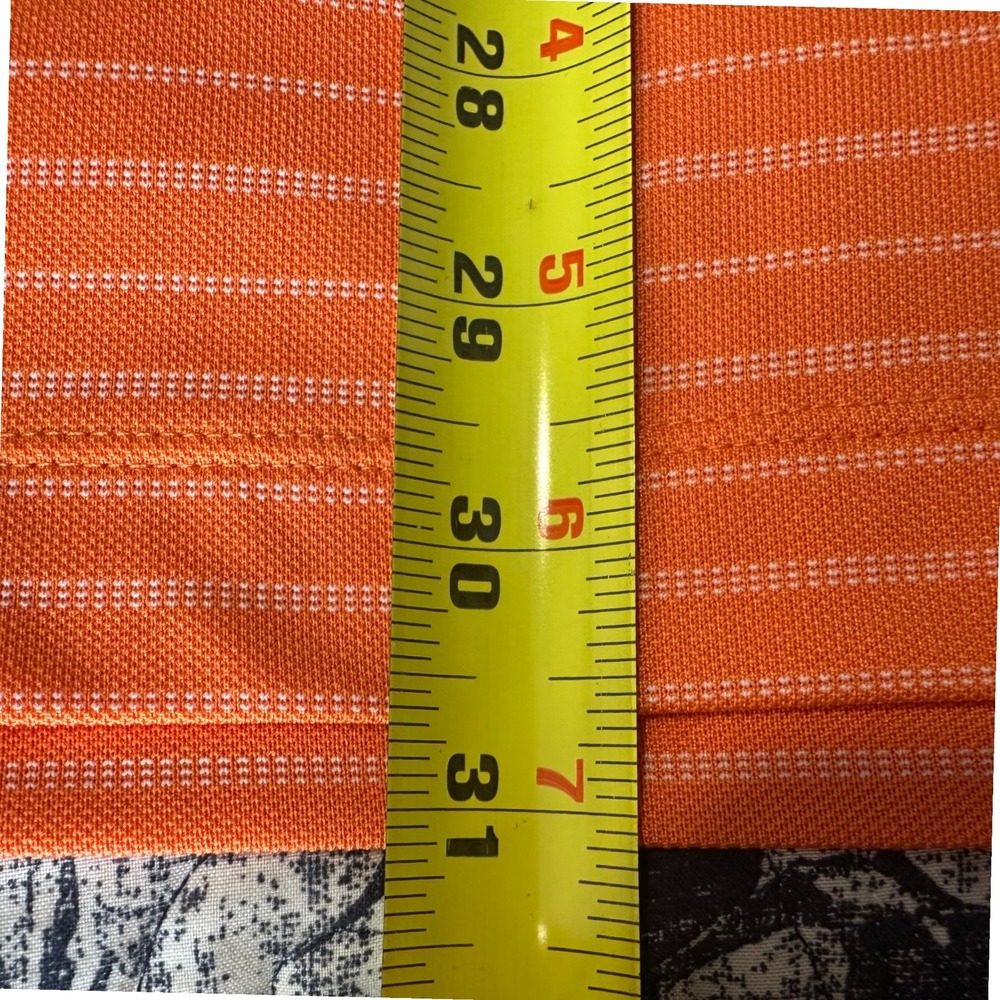 Nike Golf Polo Shirt‎ Striped FitDry Athletic Training Orange Large - Picture 4 of 5